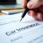 Car insurance policy documents