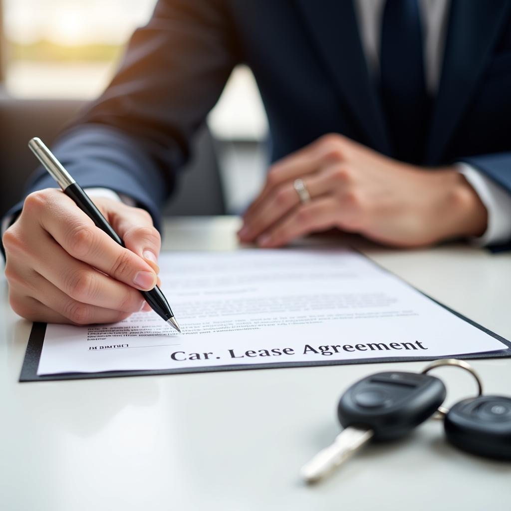 Car Lease Agreement Signing