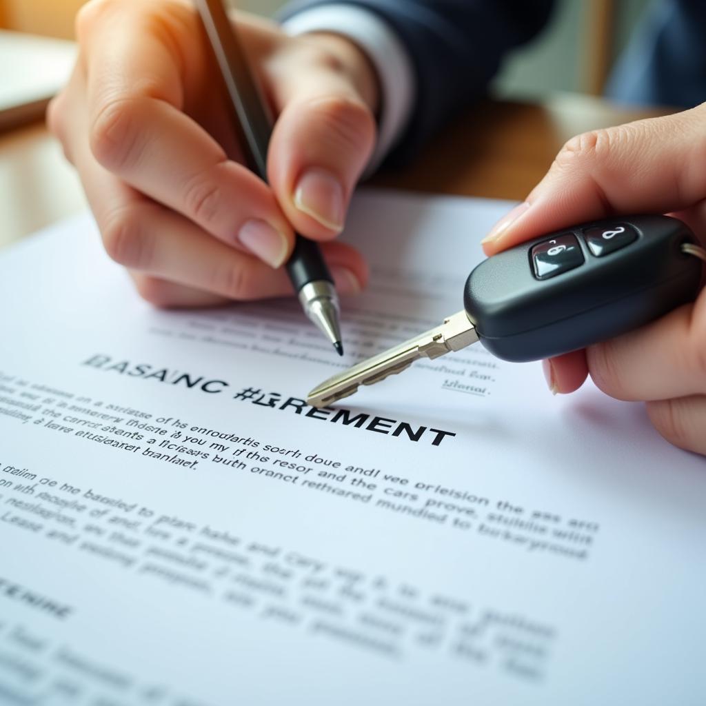 Car Lease Agreement Signing