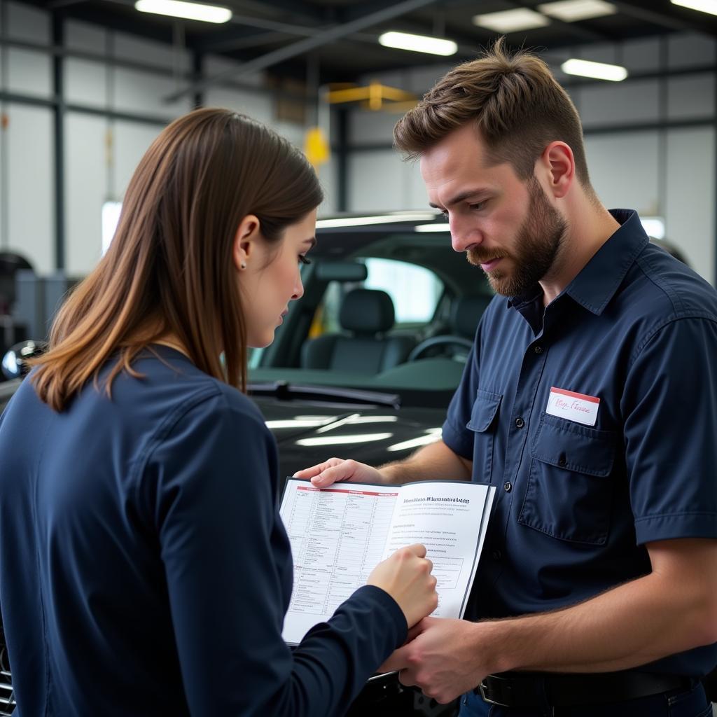 Car maintenance checklist in 52404