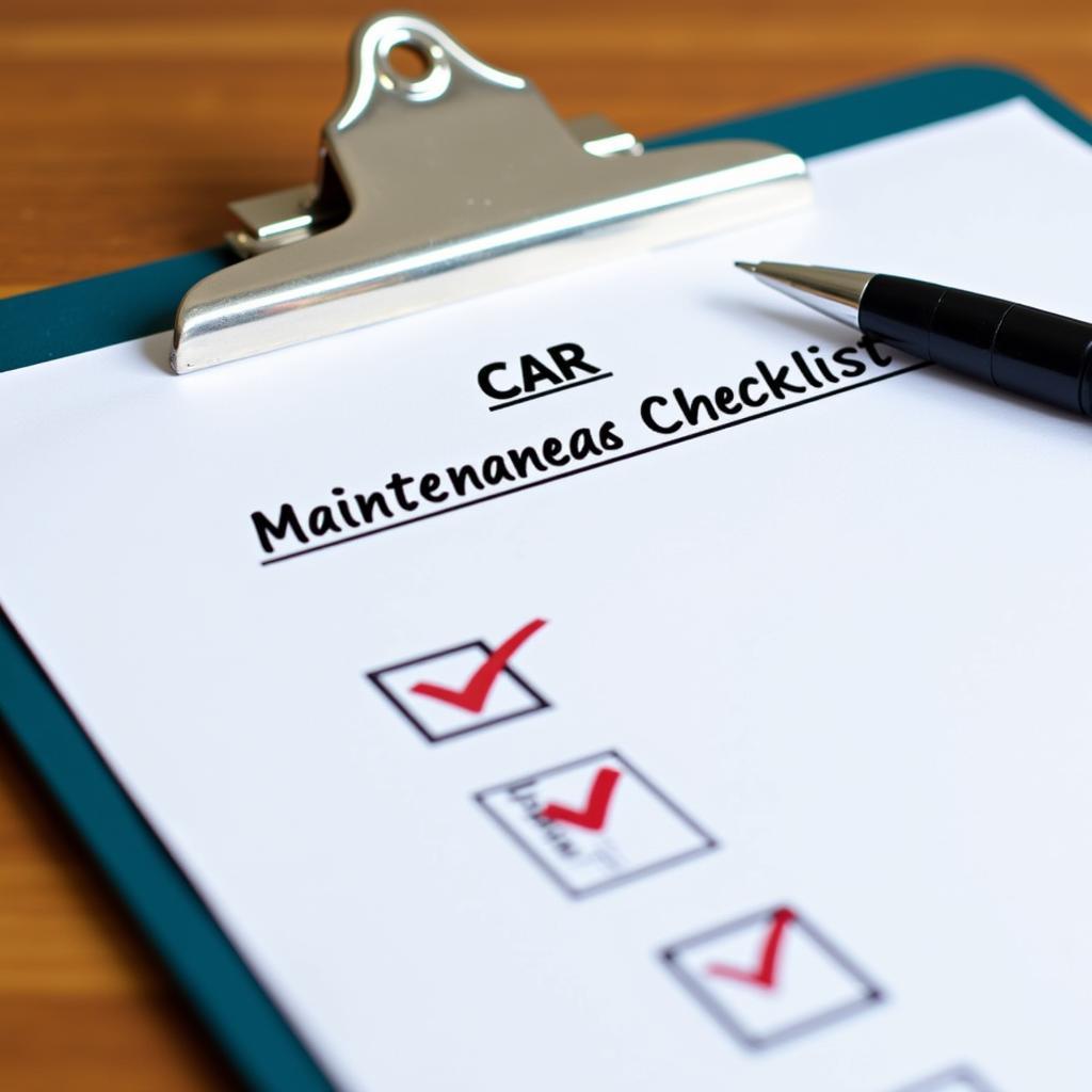 Car Maintenance Checklist