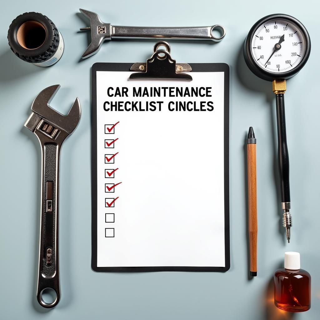 Car Maintenance Checklist and Tools 