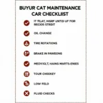 Car Maintenance Checklist