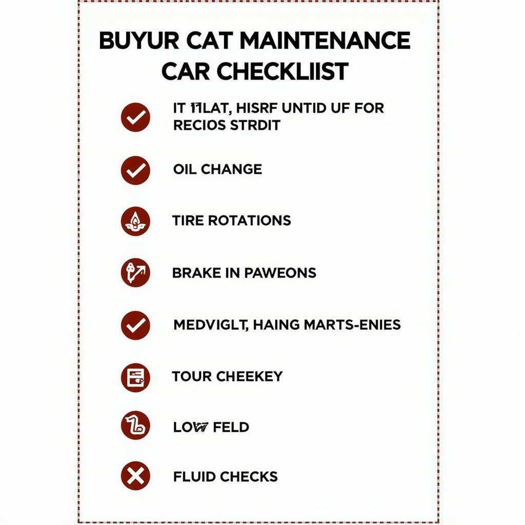 Car Maintenance Checklist