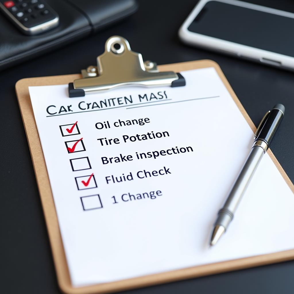 Car Maintenance Checklist