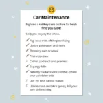 Car Maintenance Checklist