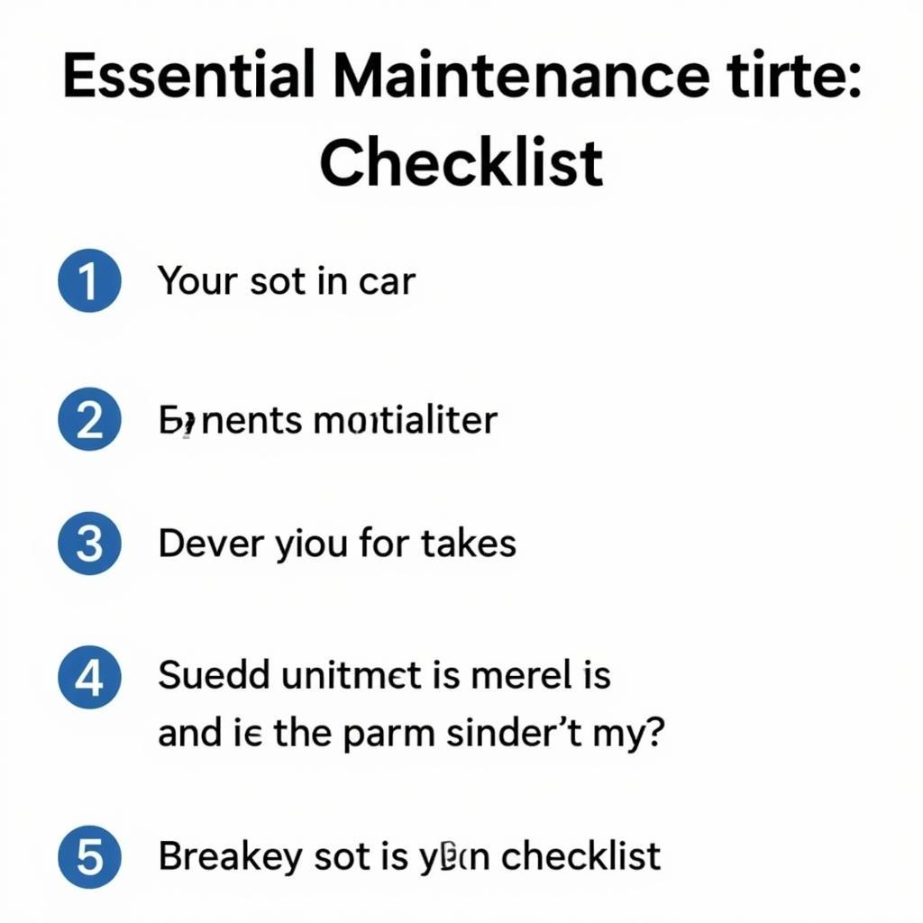 Car Maintenance Checklist for a 2000 Model Car