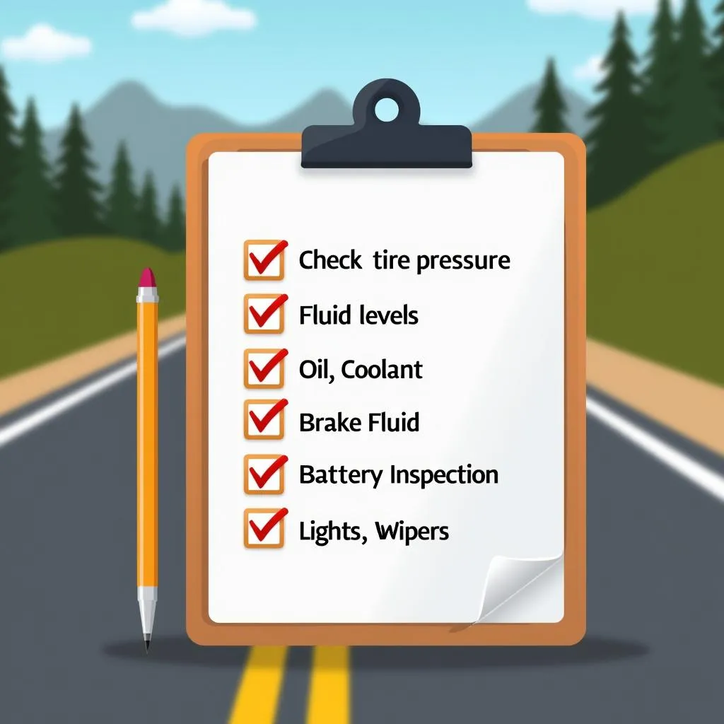 Essential car maintenance checklist for a road trip