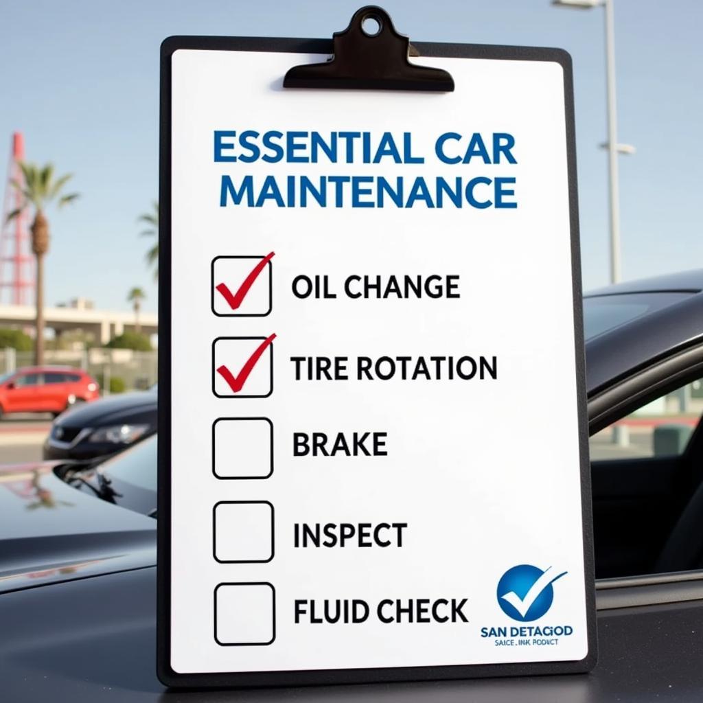 Car maintenance checklist San Diego 