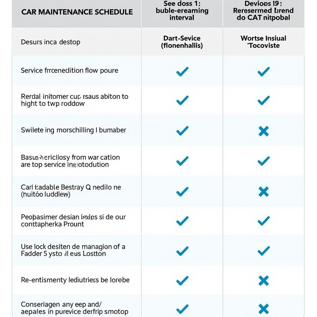 Car Maintenance Schedule