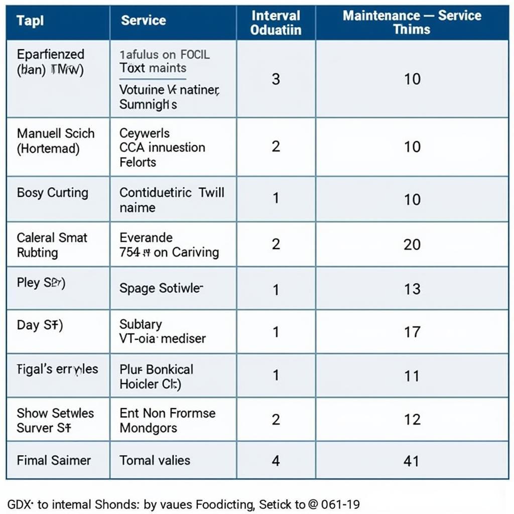 Car Maintenance Schedule