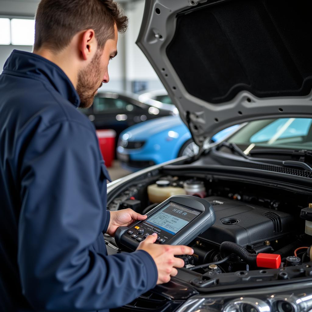 Skilled Car Mechanic at Work