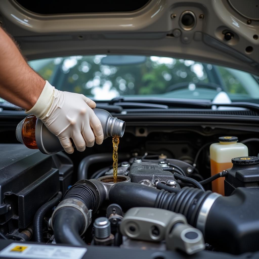 Changing Car Oil