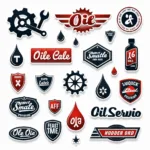 Car Oil Servicing Logo Design Elements