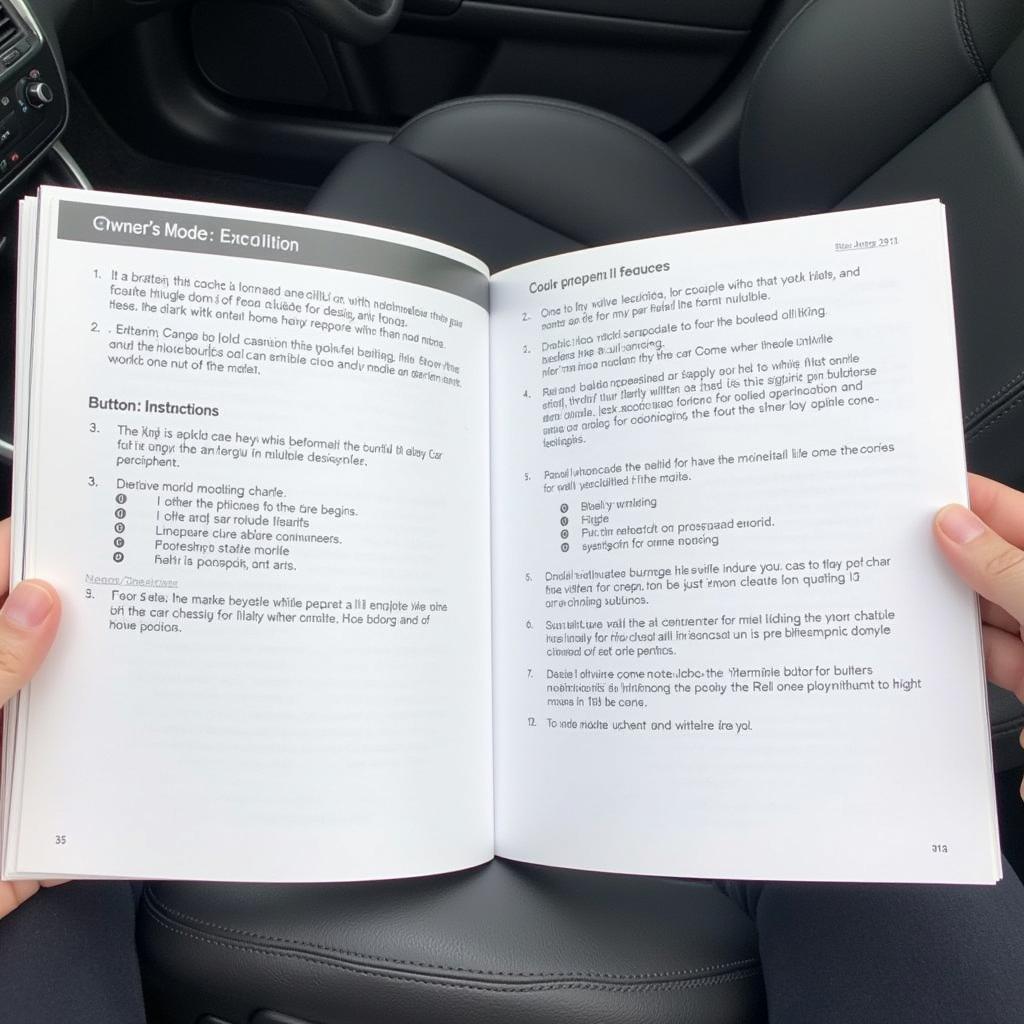 Car Owner's Manual with Service Mode Instructions