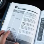 Open Car Owner's Manual Highlighting Service Schedule