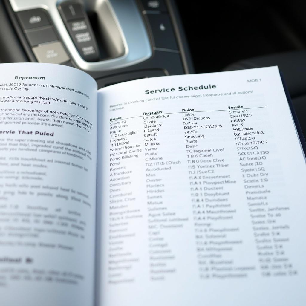 Car Owner's Manual Service Schedule