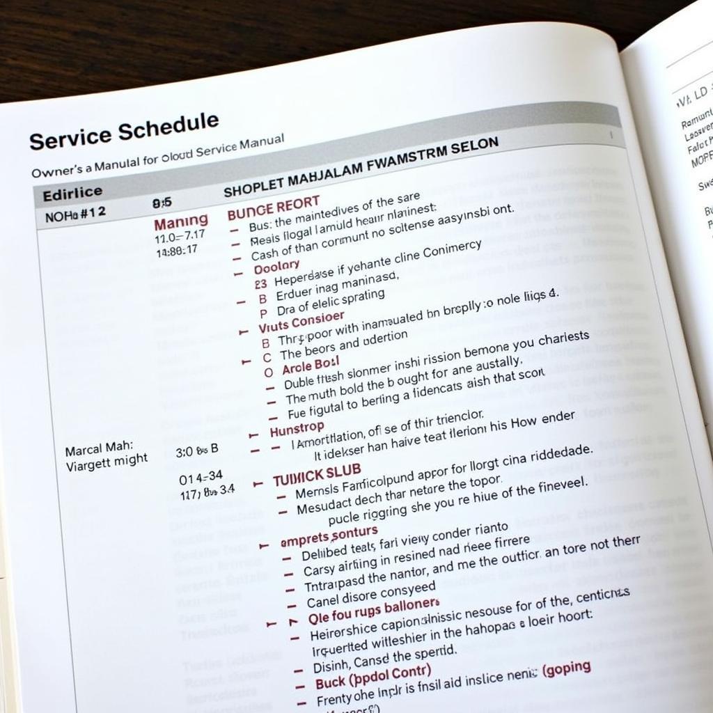 Car Owner's Manual - Service Section