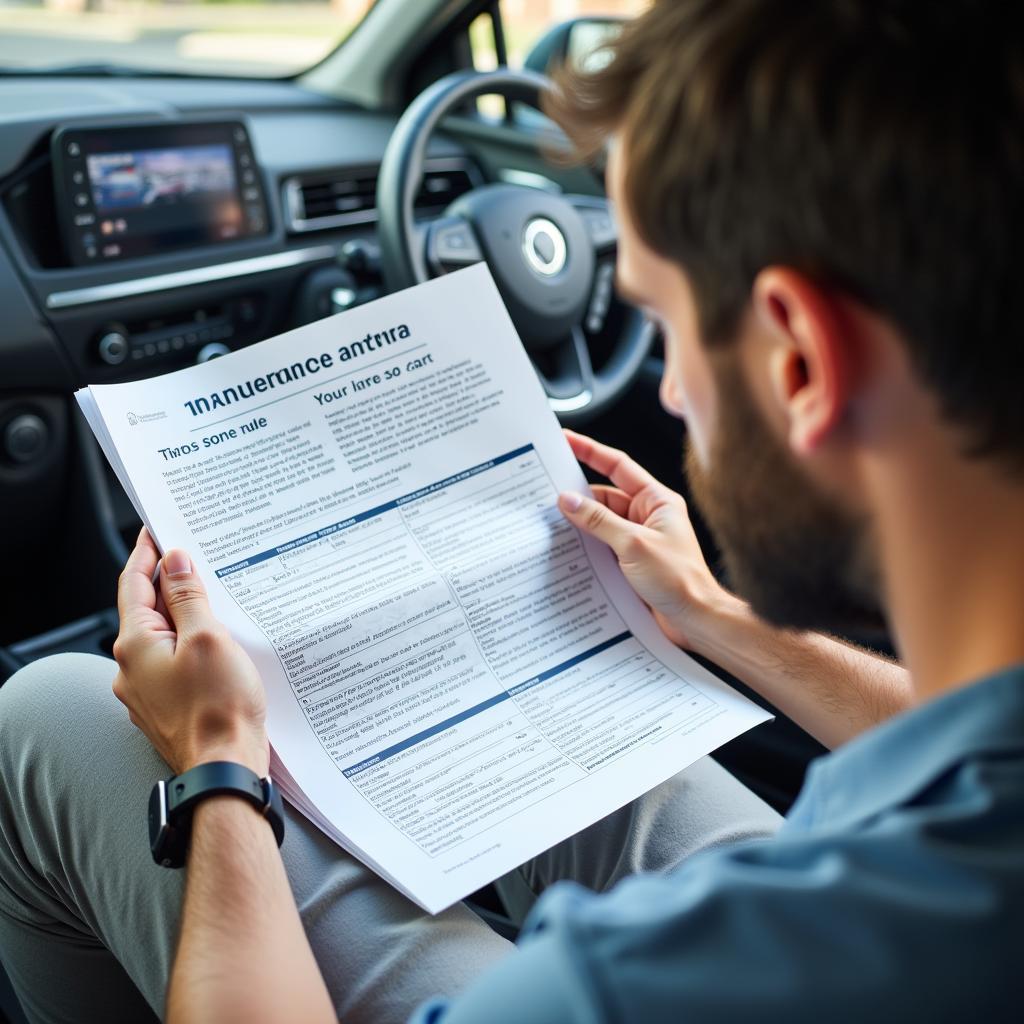 Car Owner Reviewing Service Schedule