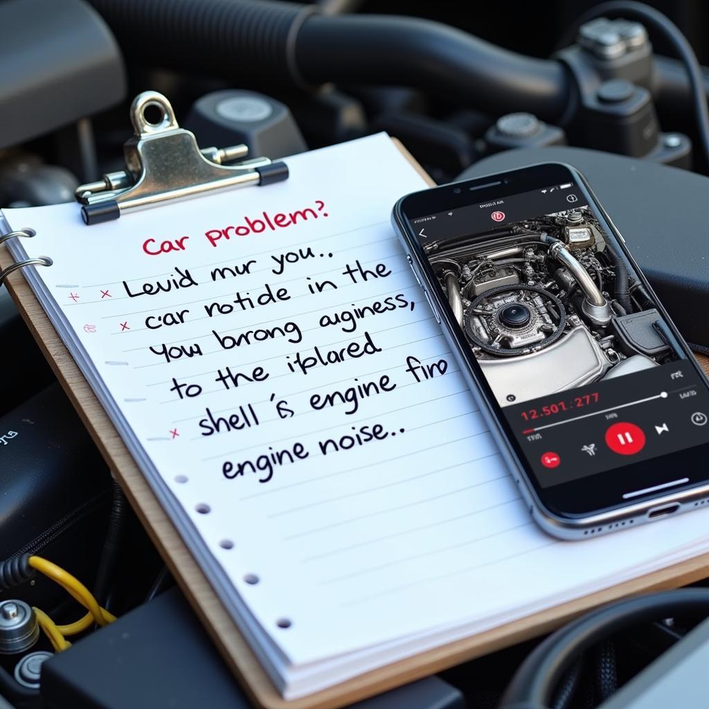 Documenting Car Problems: Detailed Notes and Recordings