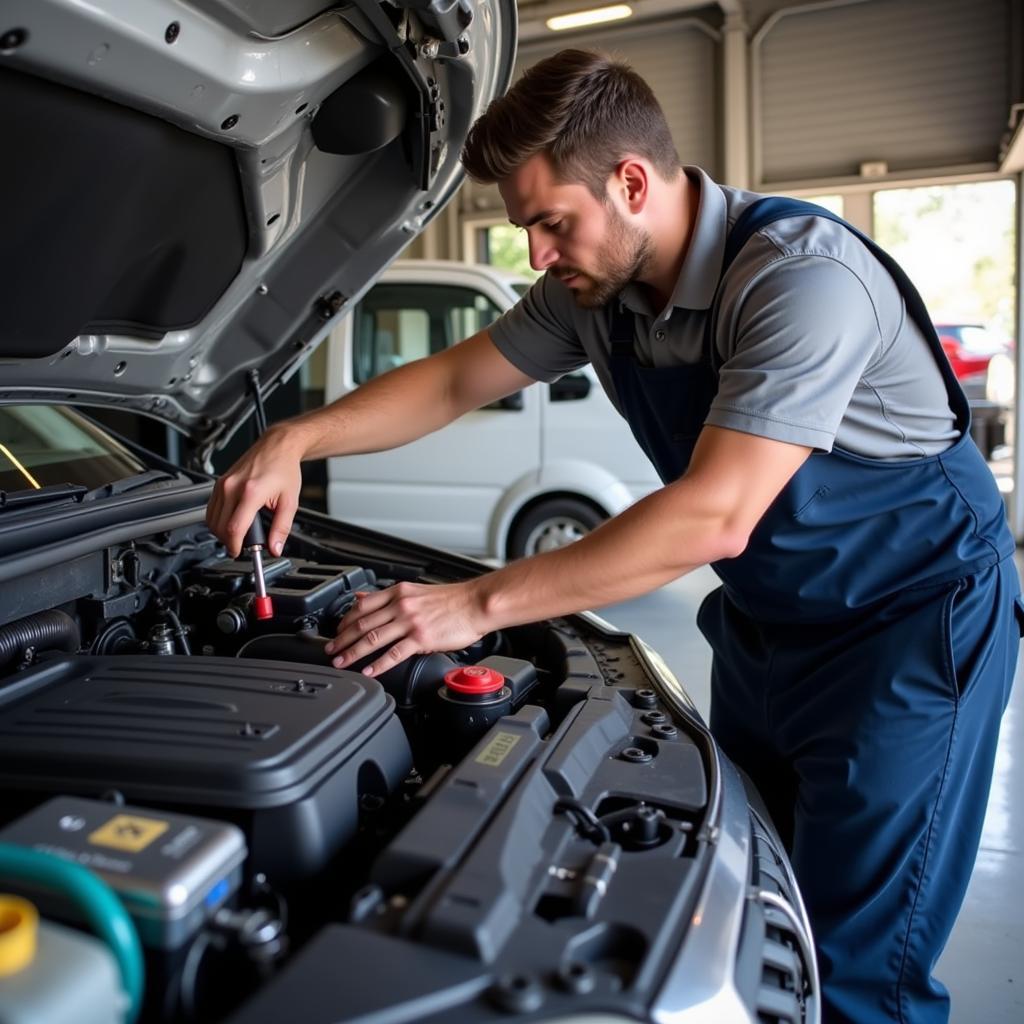 Car Recovery Oldham Mechanic Inspecting Engine