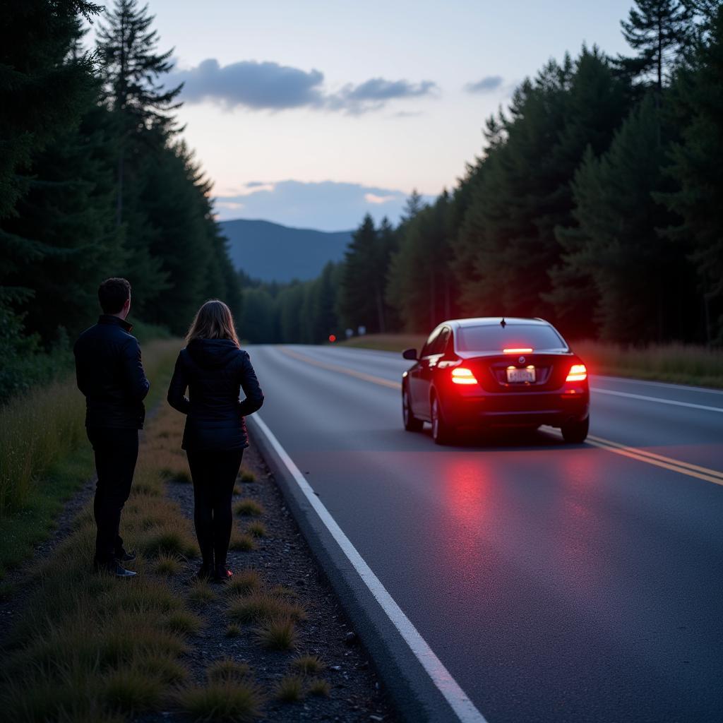 Ensuring safety after a vehicle breakdown while waiting for car recovery in Tamworth