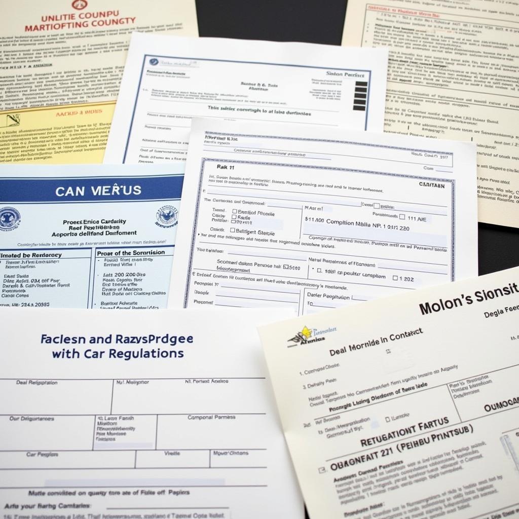 Car Registration Documents and Legal Forms