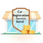 Car registration service bond illustration