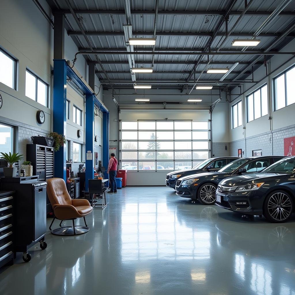 Clean and organized car repair shop in Calgary