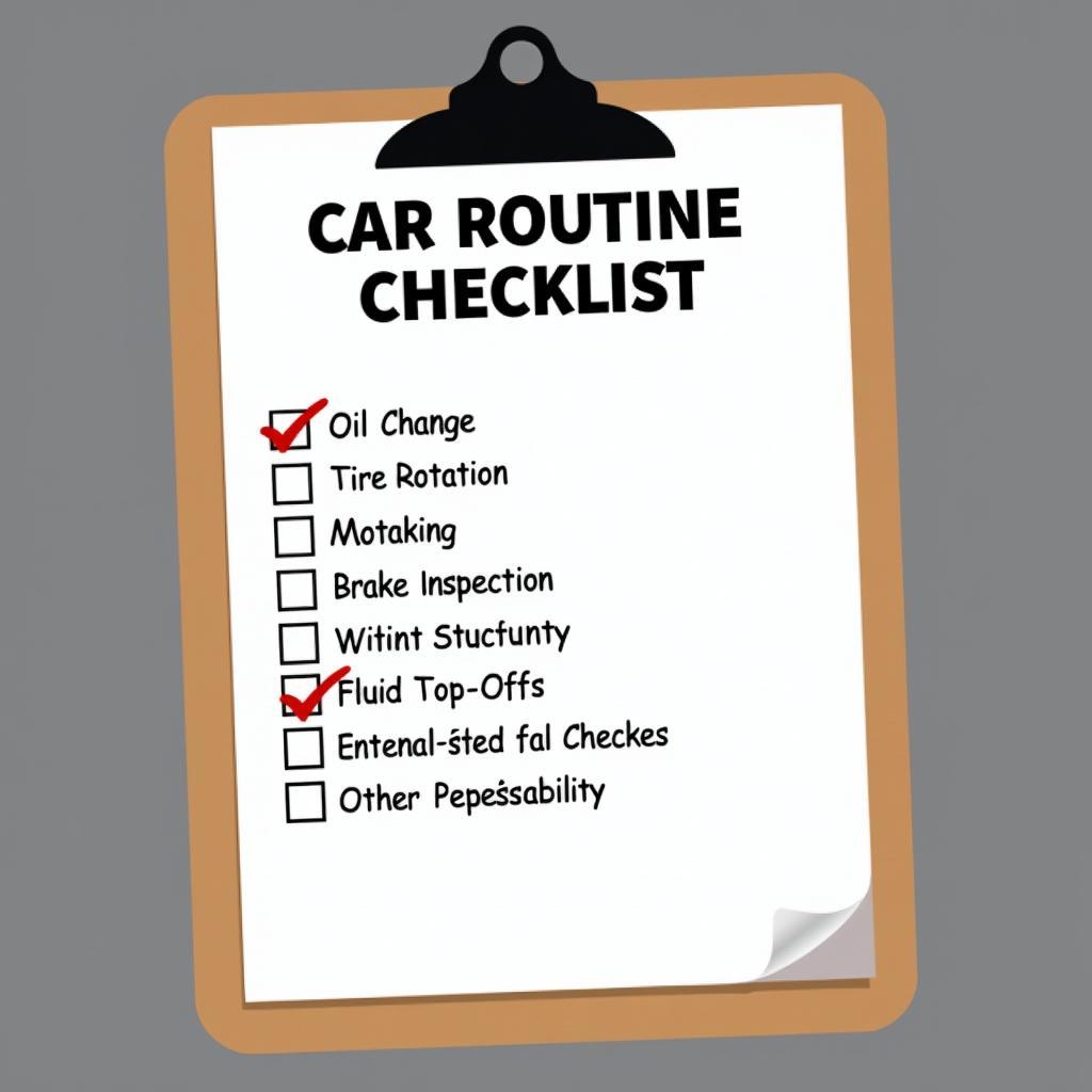 Car Routine Maintenance Checklist