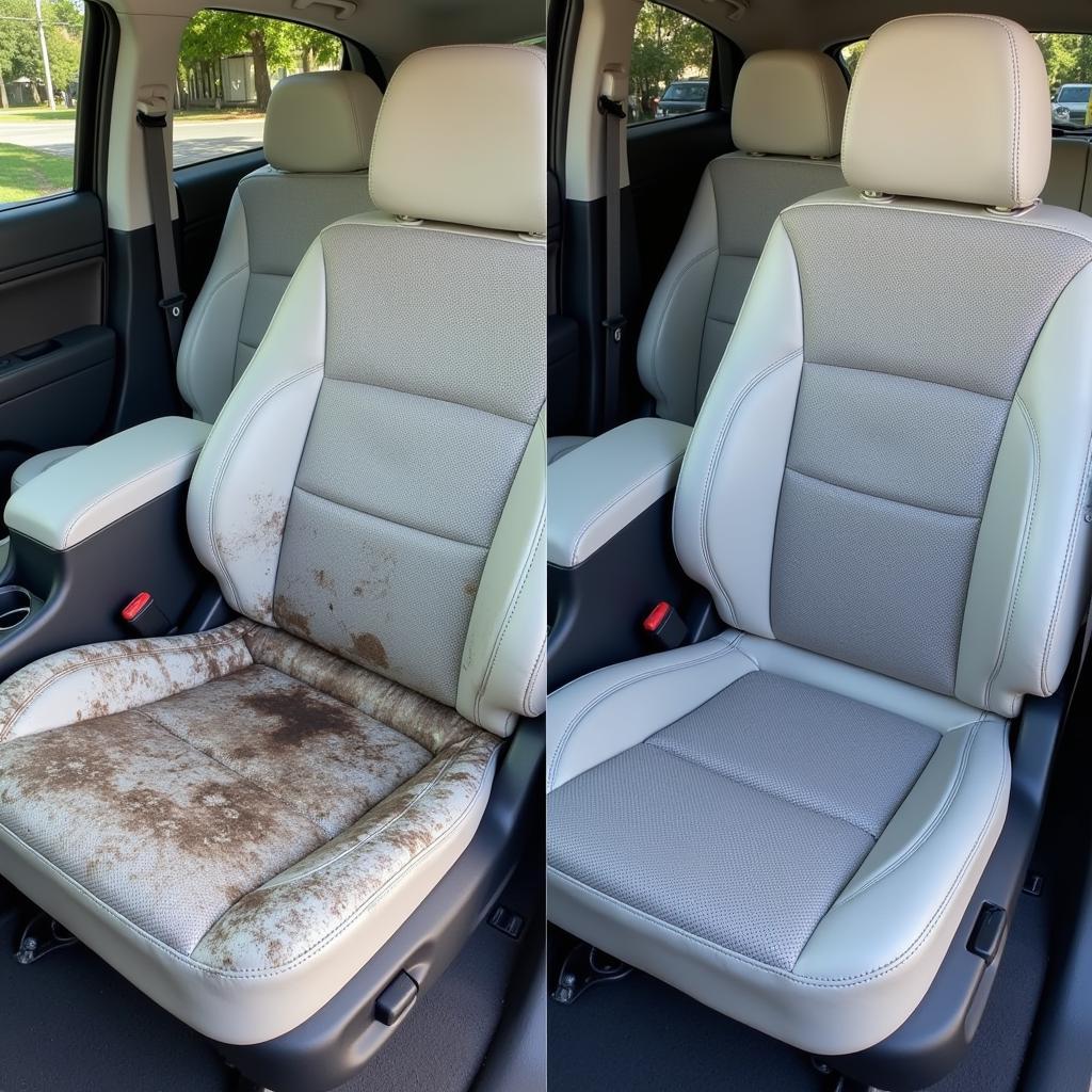 Car Seat Cleaning Before & After