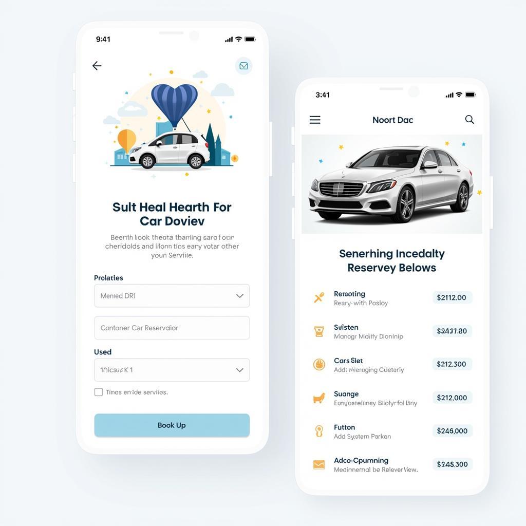 Booking a Car Service Through a Mobile App