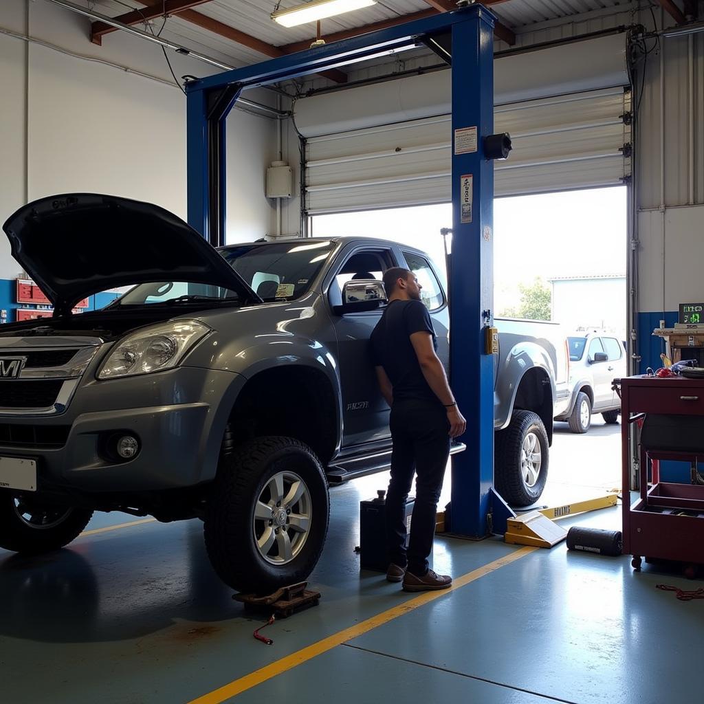 Car undergoing routine maintenance in Ardeer