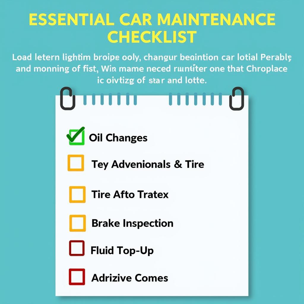 Car maintenance checklist