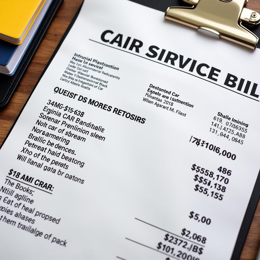 Car Service Bill