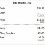 Car Service Bill Breakdown