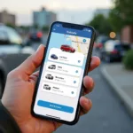 Booking Car Service on Mobile App