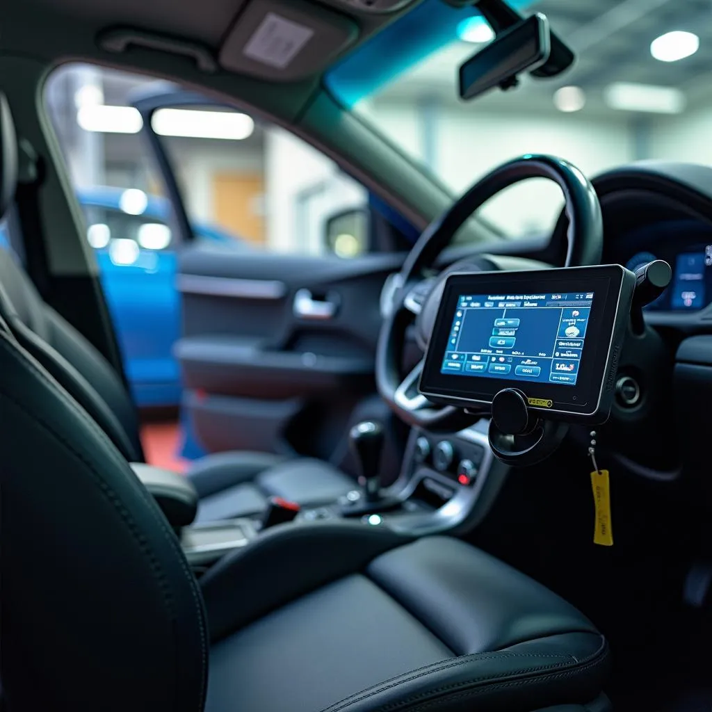 Modern diagnostic equipment in a car service center in Carindale