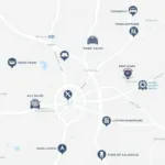 Car service locations in Carlisle map