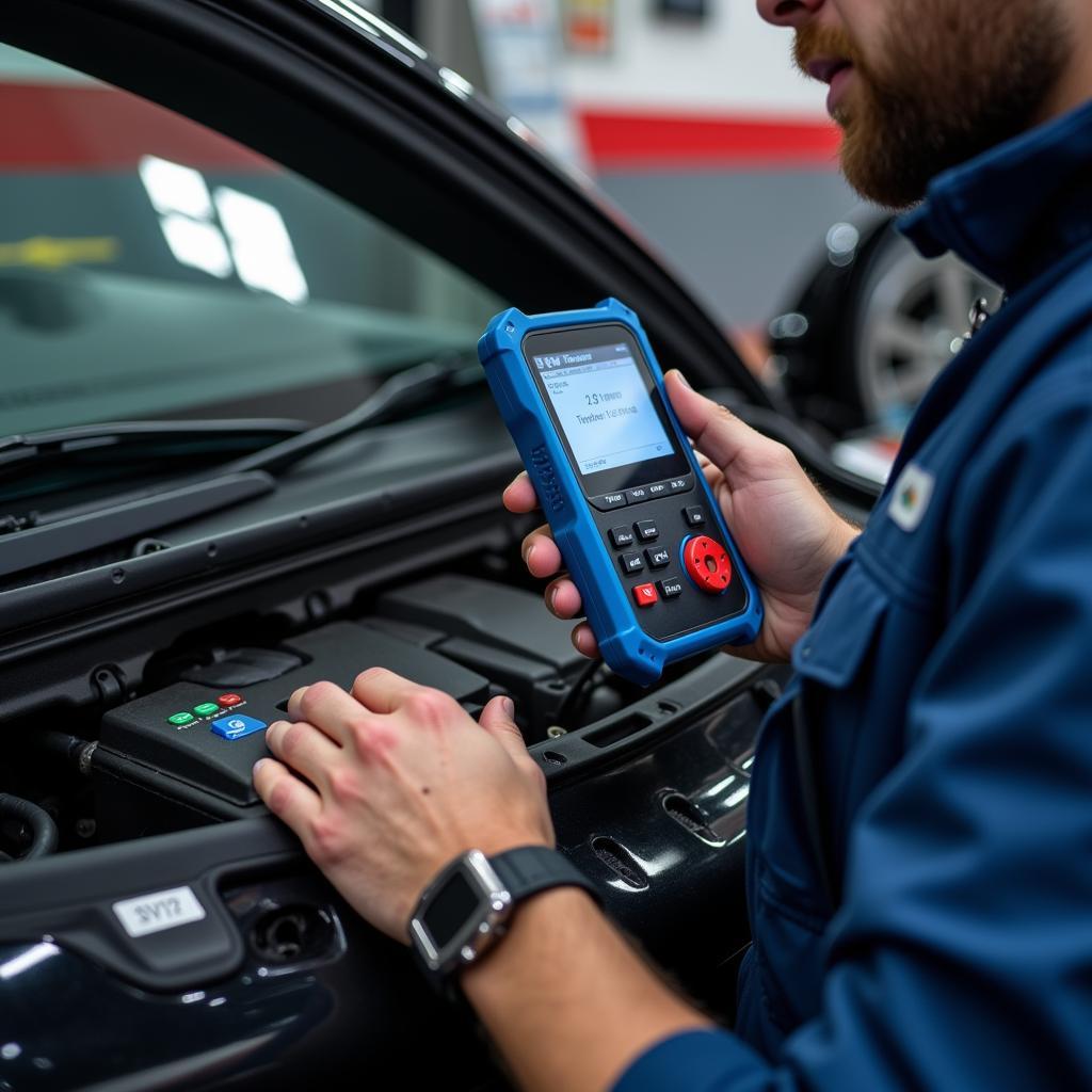 Car diagnostic tools used in a Carnegie service center