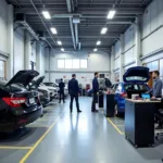 Modern car service center in Karachi