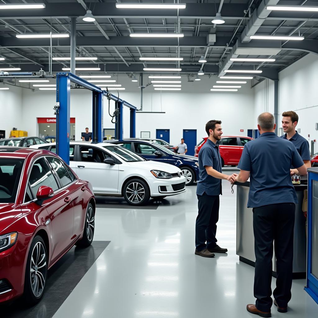 Modern Car Service Center Interior