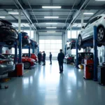 Modern Car Service Center Interior