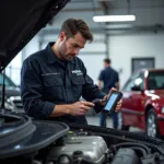 Car service center mechanic