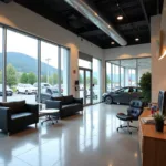 Comfortable Waiting Area at a Car Service Center