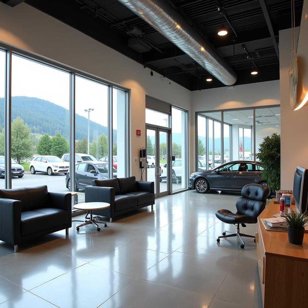 Comfortable Waiting Area at a Car Service Center