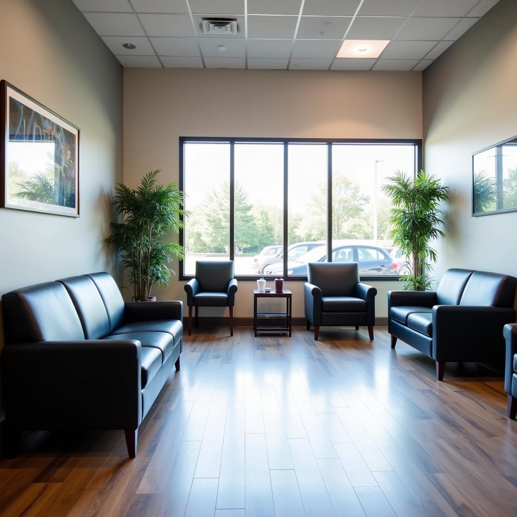  Comfortable waiting area at a car service center in Bridgewater, MA