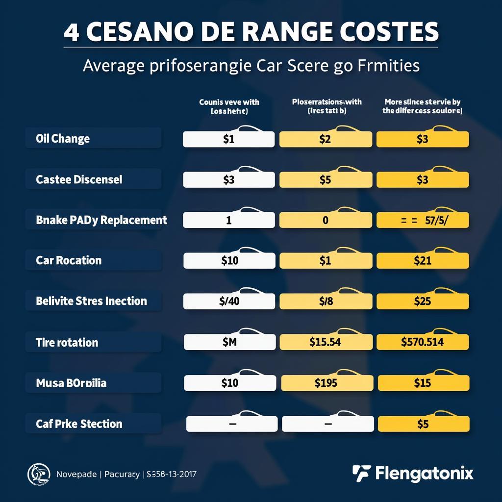 Car Service Cost Comparison Chart in Cesano Boscone