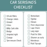 Car Service Checklist Eastbourne