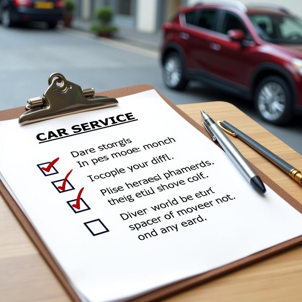 Car Service Checklist